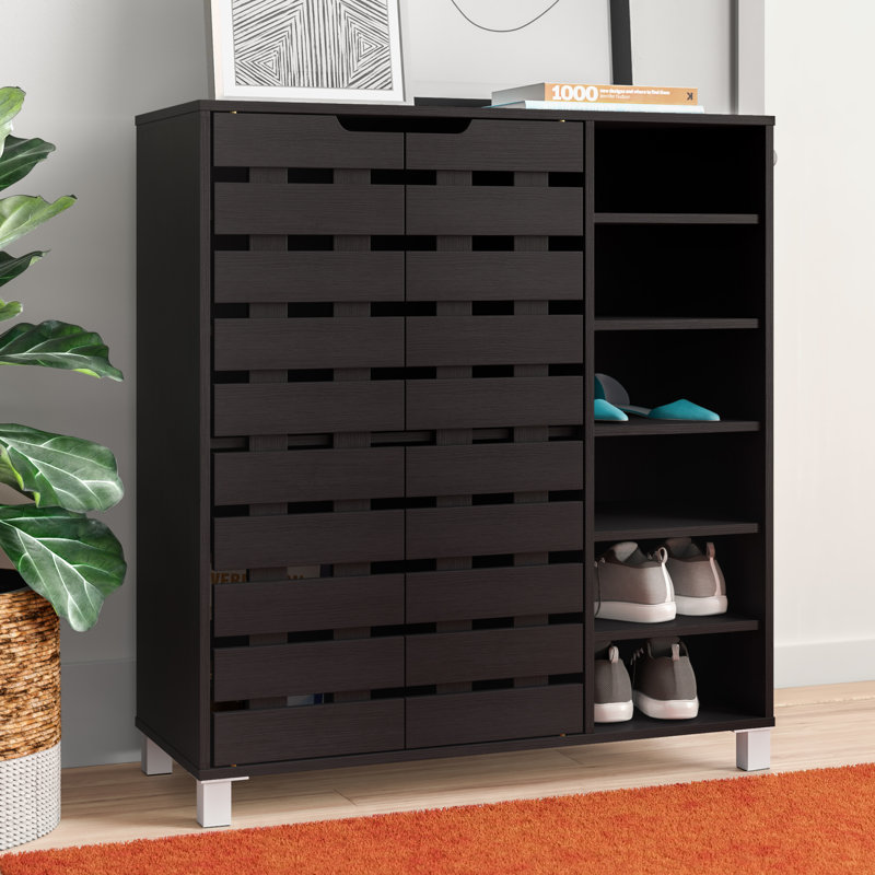 Ebern Designs Spicer 24 Pair Shoe Storage Cabinet Reviews Wayfair Canada